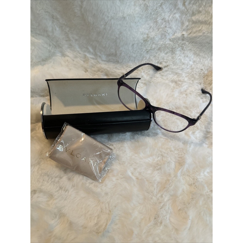 BVLGARI womens eyeglasses Retro Cat‎ Eye🐈 BV4127B 5405 Striped Violet GRT COND✨